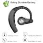 PONYBRO Wireless Headset,Super Lightweight＆Comfortable,HD Sound Wireless Earbuds with Mic,8-Hours Playtime Cell Phone Wireless Earpiece,Hands Free Headphones for Cell Phones,PC,Tablet. Black