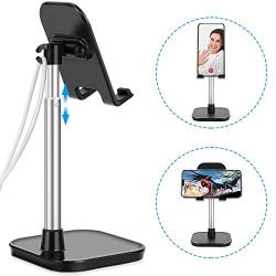 AONKEY Cell Phone Stand, Height Angle Adjustable Desk Phone Holder, Compatible with iPhone 11 Pro Max SE XS XR X 6 6S 7 8 Plus, All Mobile Phones & Other 4-11 inch Devices