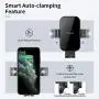 Nalwort Wireless Car Charger 15W Qi Fast Charge with Metal Frame Dashboard and Air Vent Phone holder Auto Clamping Wireless Car Charger Mount for iPhone SE 2020/11 Pro Max/11, Samsung S20/S10 and More