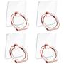 PYFK Transparent Cell Phone Ring Holder, 360 Degree Rotation, Finger Grip Stand Holder, Compatible with iPhone X, iPhone 8/8 Plus, iPhone 7/7 Plus, Samsung Galaxy S8 etc. (4 Rose Gold)