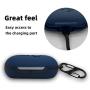 Haotop Case Cover Compatible with Galaxy Buds 2019/Buds+ Plus 2020,Soft Silicone Anti-Lost Earphone Full Protective Cover with Carabiner(Midnight Blue)