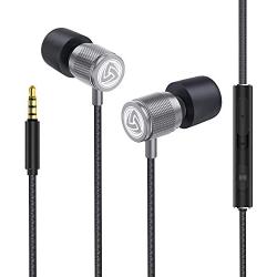 Wired Earbuds - LUDOS Ultra in Ear Headphones with Microphone, Earphones with Mic and Volume Control, Memory Foam, Reinforced Cable, Bass Compatible with iPhone, Apple, iPad, Computer, Laptop, PC