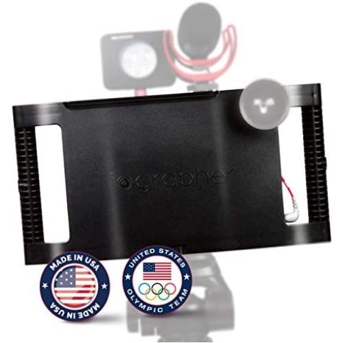 iOgrapher for Apple IPad 10.5 with Lens Ring - Video Tripod Mount for iPad 10.5 Air(3rd Gen) or Pro and 10.2 iPad- Add Lenses, Lights, Microphones Your Videos - Durable and Lightweight