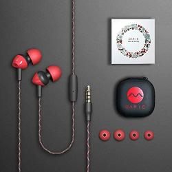 Earphones,OARIE in-Ear Headphones Stereo Earbuds with Microphone for iPhone, iPod, iPad, Samsung (Red)