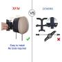 Car Mount TFY Universal Car Headrest Mount Holder with Silicon Holding Net Compatible with Both 4.5-6 Inch Phones and 7-10.5 Inch Tablets
