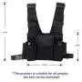 Universal Radio Chest Harness Bag Pocket Pack Holster for Two Way Radio Walkie Talkie, Rescue Essential for Men Women Hiking Camping (Black) Universal Radio Chest Harness Bag Pocket Pack Holster for Two Way Radio Walkie Talkie, Rescue Essential for Men Women Hiking Camping (Black)