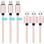 Micro USB Cable,[10ft3Pack] by Ailun,High Speed 2.0 USB A Male to Micro USB Sync & Charging Nylon Braided Cable for Android Smartphone Tablets Wall and Car Charger Connection [Rosegold]