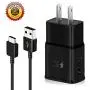 Fast Charge Adaptive Fast Charger Kit for Samsung Galaxy S9/S8/S8 Plus/Note8,MBLAI USB Type C Fast Charging Kit True Digital Adaptive Fast Charging (Black (Wall Charger+C Cable)) … (2 Pack)