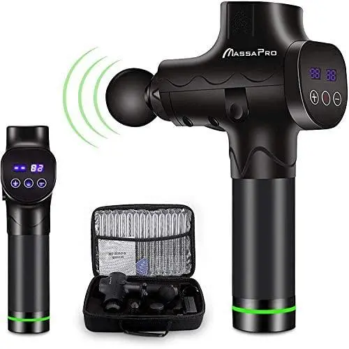 Massage Gun, Upgraded 20 Adjustable Speeds Handheld Vibration Deep Tissue Muscle Massager Device - with 6 Massage Heads and Portable Bag for Deep Muscle Tissue Massage Massage Gun, Upgraded 20 Adjustable Speeds Handheld Vibration Deep Tissue Muscle Massager Device - with 6 Massage Heads and Portable Bag for Deep Muscle Tissue Massage