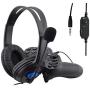 Sendk Gaming Headset for PS4, Gaming Wired Headphones Over-Ear Headset Headphones with Microphone for PS4, PC, Switch, Mobile Phone, iPad, Laptop, Tablet, Computer