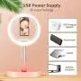 Zecti 10 inch Ring Light with Stand and Phone Holder, LED Selfie Light Ring with Dimmable 3 Color Modes and 10 Brightness for Live Stream Makeup Photography Compatible with iPhone Xs Android-Pink Zecti 10 inch Ring Light with Stand and Phone Holder, LED Selfie Light Ring with Dimmable 3 Color Modes and 10 Brightness for Live Stream Makeup Photography Compatible with iPhone Xs Android-Pink