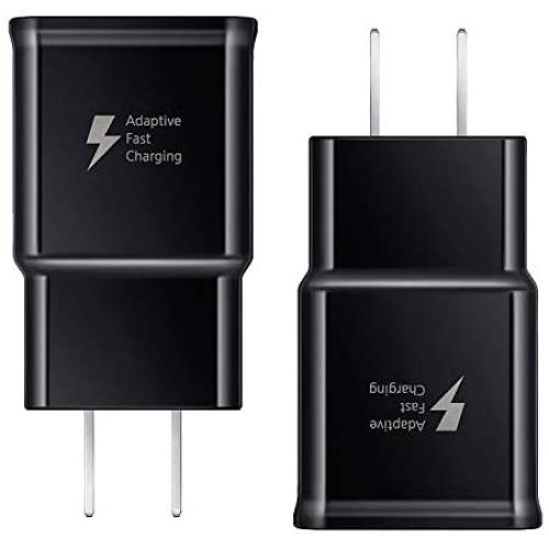 Fast Charger Compatible with Samsung Galaxy S8 S8 Plus S9 S9 Plus S10 S10 Plus Note 8 Note 9 Note 10 S7 S7 Edge S6 S6 Edge, Quick Charge 3.0 Fast Charging USB Wall Charger Plug for Samsung [2 Pack]