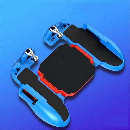 Studyset Gaming Controller Gamepad H5 Portable PUBG Mobile Phone Game Controller Joystick Cooling Fan Gamepad for iOS Android Blue Red Without Fan