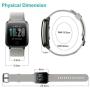 Willful Smart Watch for Men Women 2020 Version IP68 Waterproof, Fitness Tracker Heart Rate Monitor Sport Digital Watch, Smartwatch for Android Phones and iOS Phones Compatible iPhone Samsung (BK-Gray)