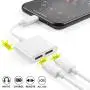 [Apple MFi Certified] 2 in 1 Dual Lightning iPhone Adapter & Splitter, Adapter Dual Converter Cable Headphone Music+Charge+Call+Volume Control Compatible for iPhone 11/11 Pro/XS/XR/X 8/7, iPad-iOS 13