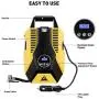 Digital Tire Inflator, 12V DC Portable Air Compressor Pump for Car Tires, 150 PSI Auto Shut Off with Emergency LED Flasher, Long Cable for Car, Bicycle, Motocycle, Air Boat and Other Inflatables