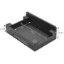 MobileVision Charging Station Slim Black Faux Leather Executive Stand and Docking Organizer for Multiple Devices, Smartphones, Tablets, Laptops