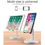 Cell Phone Stand, Adjustable Phone Stand for Desk, Aenfor Adjustable Cell Phone Stand Compatible with Phone 11 Pro Xs Xs Max Xr X 8, iPad Mini, Nintendo Switch, Tablets (7-10"), All Phones, White