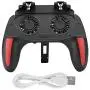 Mobile Game Controller Ergonomic PUBG Handle Dual Cooling Fans Mobile Phone Game Controller Gamepad Fast Heat Dissipation No Noise Suitable for 4.7-6.5inch Phones(5000mah) Mobile Game Controller Ergonomic PUBG Handle Dual Cooling Fans Mobile Phone Game Controller Gamepad Fast Heat Dissipation No Noise Suitable for 4.7-6.5inch Phones(5000mah)