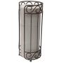 Home Basics TH10661 Scroll Collection Bath Tissue Reserve, Toilet Paper Roll Holder and Organizer, Bathroom Storage, Sturdy Coated Steel, Bronze