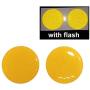 Domed Round 2x Yellow 3M Reflective Decals Decal Circle Glitter Safety Reflector Night Gloss 3D Gel Rear Resin Motorcycle Sticker Badge Reflector Bike Bicycle Car Helmet Trunk Tailgate Self Adhesive Phone Mobile Laptop Mac