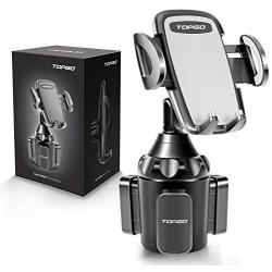 [Upgraded] Car Cup Holder Phone Mount Adjustable Automobile Cup Holder Smart Phone Cradle Car Mount for iPhone 11 Pro/XR/XS Max/X/8/7 Plus/6s/Samsung S10+/Note 9/S8 Plus/S7 Edge(Grey)