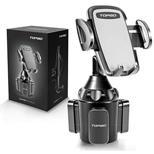 [Upgraded] Car Cup Holder Phone Mount Adjustable Automobile Cup Holder Smart Phone Cradle Car Mount for iPhone 11 Pro/XR/XS Max/X/8/7 Plus/6s/Samsung S10+/Note 9/S8 Plus/S7 Edge(Grey)