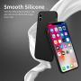 OTOFLY for iPhone X Case, [Silky and Soft Touch Series] Premium Soft Silicone Rubber Full-Body Protective Bumper Case Compatible with Apple iPhone X(ONLY) - Black