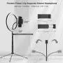 10” LED Ring Light with Tripod Stand Adjustable & Phone Holder, Bluetooth Remote Shutter for Makeup/Live Stream/YouTube Video/Photography, Compatible with iPhone/Android - WONEW ZJ02 10” LED Ring Light with Tripod Stand Adjustable & Phone Holder, Bluetooth Remote Shutter for Makeup/Live Stream/YouTube Video/Photography, Compatible with iPhone/Android - WONEW ZJ02