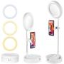 Tabletop 6.2 Ring Light with Stand, Surwit LED Ring Light & Phone Holder for iPhone Android, Ringlight for Live Stream/Makeup/Photography/YouTube Video