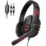 SOMIC G923 Stereo Sound 3.5MM Plug Gaming Headset with Mic&Spliter Cable, for PC, Laptops,Smartphones,Playstation,Xbox one,PS4,Tablet (Black)