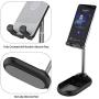 Adjustable Cell Phone Stand,licheers Foldable Cell Phone Stand for Desk,Portable Cell Phone Holder&Tablet Stand,Compatible with iPhone/iPad Mini/Kindle/Mobile Phone and More 4-9.7” Devices (Black)