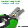 k9konnection Dog Nail Clippers - with Quick Sensor & Bonus File - Professional Trimmers for Large, Small & Medium Breed Dogs - Safety Guard to Avoid Over Cutting Nails - Angled Sharp Blades