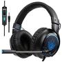 SADES R5 Gaming Headset Over-Ear Stereo Noise-Reduction Headphones with HiFi Microphone Control-Remote for PC Computers/PS4/New Xbox One/Mac/Tablets/Mobiles(Black)