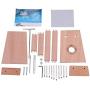 Kalimba DIY Kit, 10 Keys Thumb Piano Set Mahogany Finger Percussion Mbira Musical Instrument for Music Lover, Beginner & Children