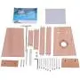Kalimba DIY Kit, 10 Keys Thumb Piano Set Mahogany Finger Percussion Mbira Musical Instrument for Music Lover, Beginner & Children