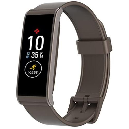MyKronoz ZeFit4 Fitness Activity Tracker with Color Touchscreen & Smart Notifications - Brown/Brown