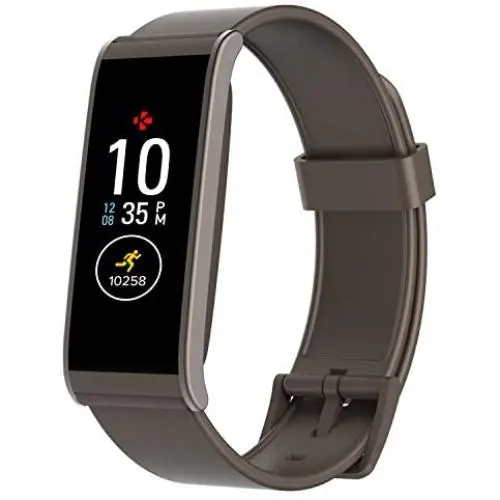 MyKronoz ZeFit4 Fitness Activity Tracker with Color Touchscreen & Smart Notifications - Brown/Brown