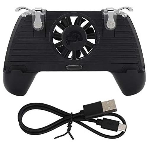 Mobile Phone Gamepad, Mobile Game Controller Gamepad Shoot and Aim Trigger Phone Cooling Pad for Android/iOS Smartphone.