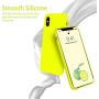 OTOFLY Liquid Silicone Gel Rubber Full Body Protection Shockproof Case for iPhone Xs/iPhone X，Anti-Scratch&Fingerprint Basic-Cases，Compatible with iPhone X/iPhone Xs, (Fluorescent Yellow)