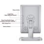 FENCHILIN Vanity Mirror with Lights Bluetooth Lighted Makeup Mirror Touch Screen Wireless Audio Speaker Dimmable Light Detachable 10X Magnification Rechargable Power (White)