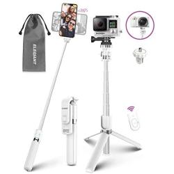 Selfie Stick Tripod, ELEGIANT Lightweight Aluminum All in One Extendable Selfie Stick Bluetooth with Remote Compatible with iPhone 11/11PRO/XS Max/XS/XR/8P/7P, Galaxy S20/S10/S9S8, Gopro, Small Camera