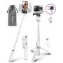 Selfie Stick Tripod, ELEGIANT Lightweight Aluminum All in One Extendable Selfie Stick Bluetooth with Remote Compatible with iPhone 11/11PRO/XS Max/XS/XR/8P/7P, Galaxy S20/S10/S9S8, Gopro, Small Camera