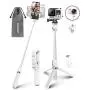 Selfie Stick Tripod, ELEGIANT Lightweight Aluminum All in One Extendable Selfie Stick Bluetooth with Remote Compatible with iPhone 11/11PRO/XS Max/XS/XR/8P/7P, Galaxy S20/S10/S9S8, Gopro, Small Camera