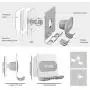 Wall Mount Phone Holder - Tryone Wall Phone Holder Mount with 2Pcs Adhesive Strip,Update Version Wall Phone Mount for Bathroom,Kitchen,Office and More,Compatible with All Phones and Mini Tablet