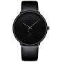 Mens Watches Ultra-Thin Minimalist Waterproof-Fashion Wrist Watch for Men Unisex Dress with Leather Band