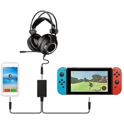 Audio Chat Adapter Cable for Nintendo Switch and 3.5mm Jack Mic Headphone and Gaming Headset