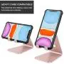 OMOTON Desktop Cell Phone Stand [Updated Solid Version], Advanced 4mm Thickness Aluminum Stand Holder for Switch, Mobile Phone, iPhone 11 Pro Xs Max Xr, Rose Gold