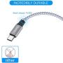 USB Type C Cable, TAKAGI 3Pack 6ft USB C to USB A Nylon Braid Fast Charging Cord High Speed Data Sync Transfer Charger Cable Compatible with Galaxy S9, Note, LG, Pixel 2 XL, Huawei, ONEPLUS (White)