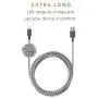 Native Union Night Cable - 10ft Ultra-Strong Reinforced [Apple MFi Certified] Durable Lightning to USB Charging Cable with Weighted Knot for iPhone/iPad (Zebra)